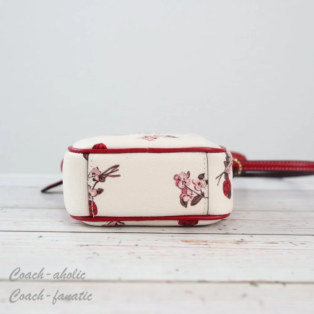 NWT Coach North South Zip Phone Crossbody With Ladybug Floral Print - Picture 8 of 12